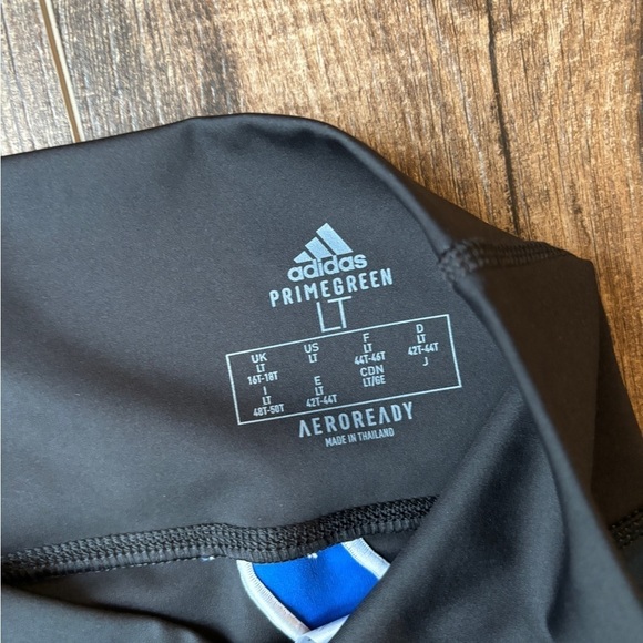 Adidas Prime Green Aeroready KU Jayhawk Black Leggings Women's Size Large Tall - Picture 3 of 12